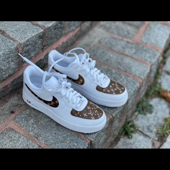 Customized Nike Air Force 1 low Louis Vuitton men’s size 12